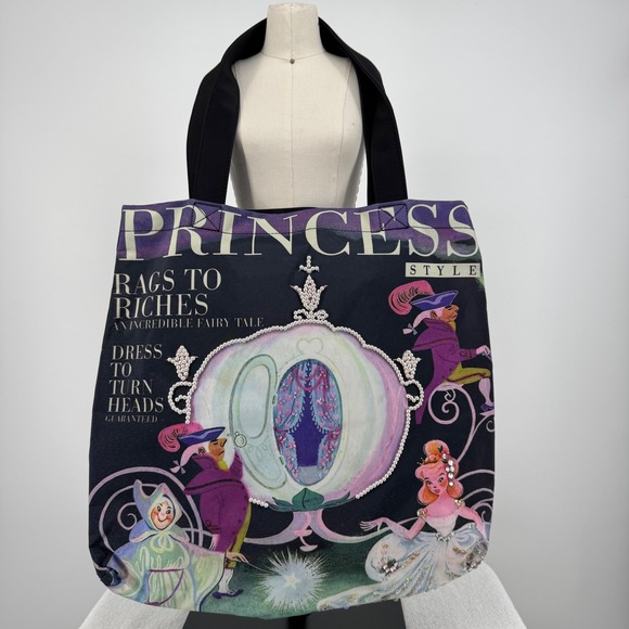 Disney Store Cinderella Princess Rags To Riches Tote Bag Purse Handbag Tote - Picture 1 of 8